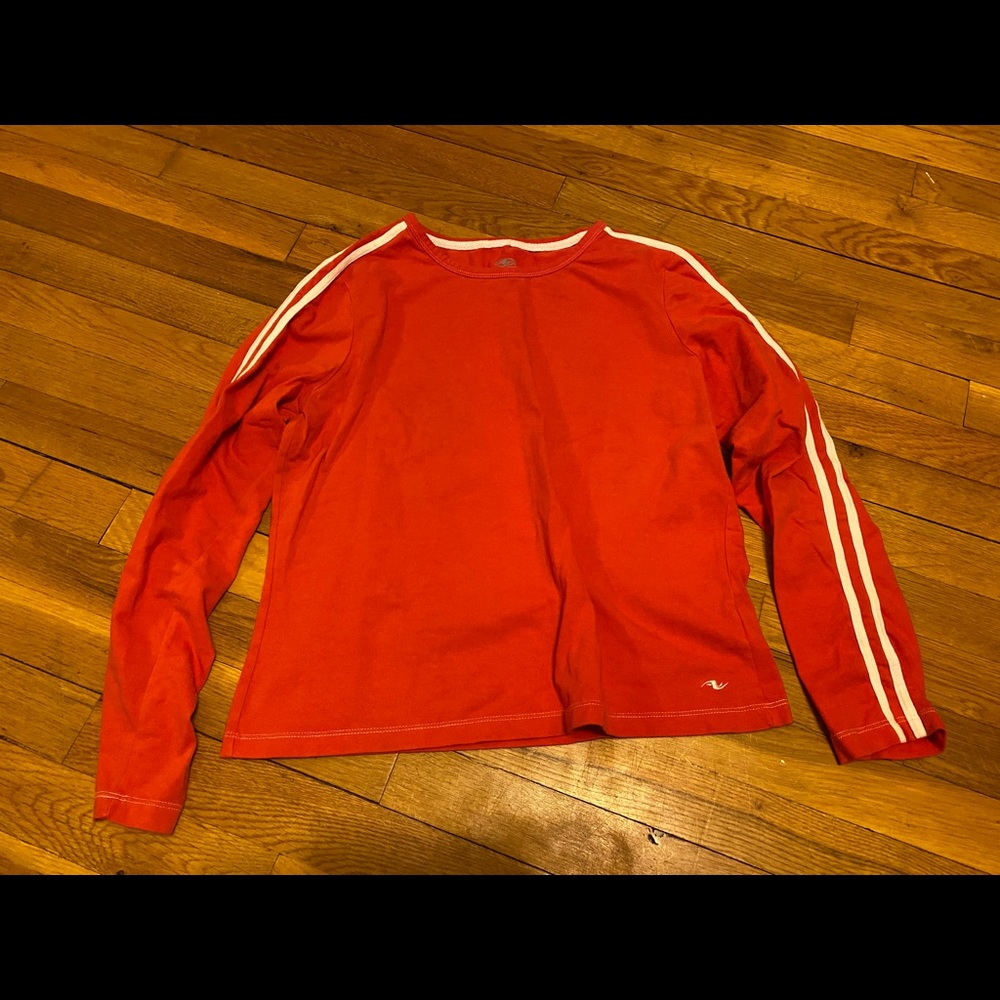 Bright red/orange workout shirt
